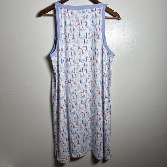 Vineyard Vines Performance Dress Sailboats Women's Size Large - Picture 7 of 14